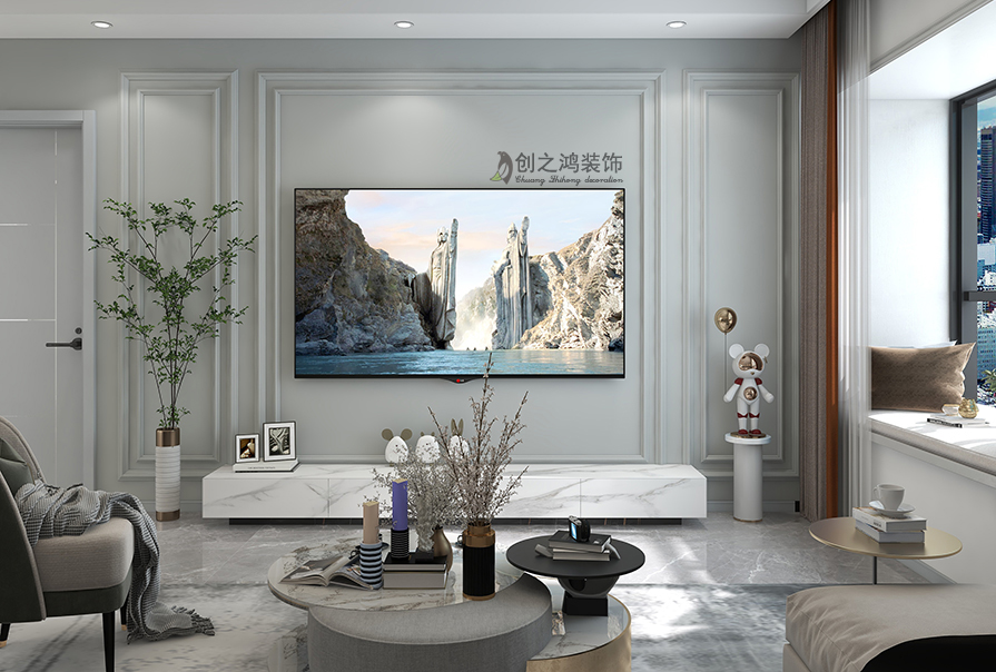 中駿宸景灣112㎡現代簡約風格裝修效果圖！