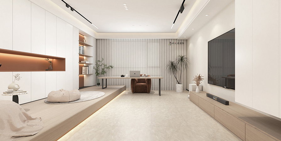 龍興里150㎡極簡風(fēng)裝修實(shí)景圖