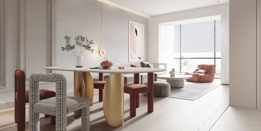 金地藝墅家142㎡現(xiàn)代極簡風格躍層裝修案例