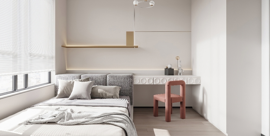 金地藝墅家142㎡現(xiàn)代極簡風格躍層裝修案例