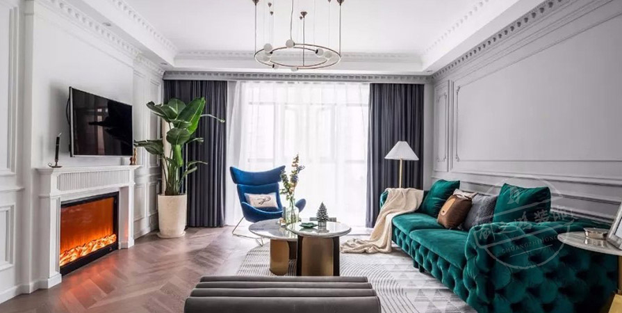 金地萬悅城127㎡現(xiàn)代法式風(fēng)格三居室裝修案例