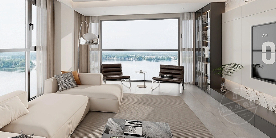 金輝江山銘著143㎡現(xiàn)代風格三居室原創(chuàng)案例