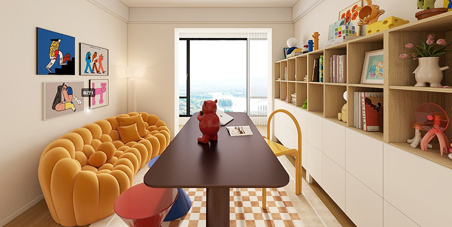 天保上城觀景107㎡混搭風(fēng)格三居室原創(chuàng)案例