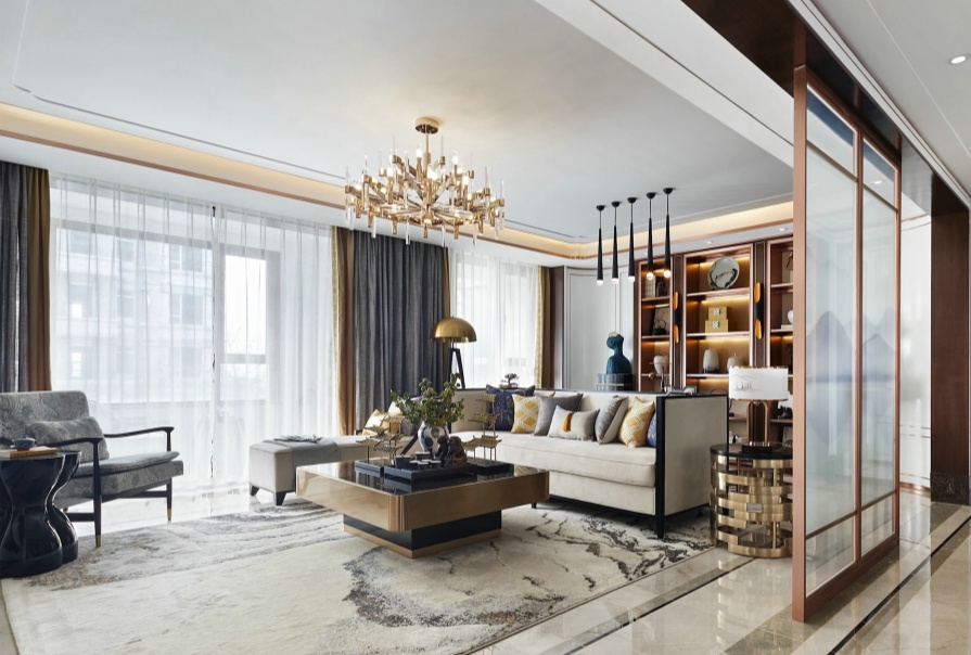 城東春曉118㎡<font color='red'>新中式風</font>格三居室裝修案例 城東春曉118㎡<font color='red'>新中式風</font>格三居室裝修案例