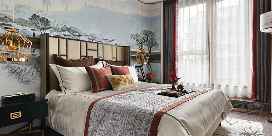 城東春曉118㎡新中式風格三居室裝修案例