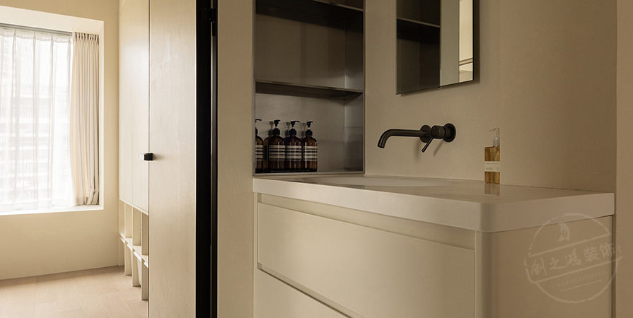 南開悅璽129㎡奶油風(fēng)格三居室裝修案例