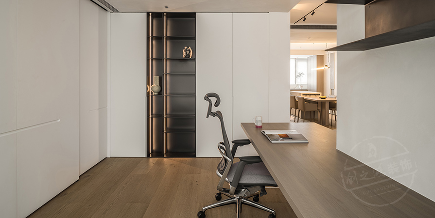 中交海河璽146㎡極簡(jiǎn)風(fēng)格三居室裝修案例