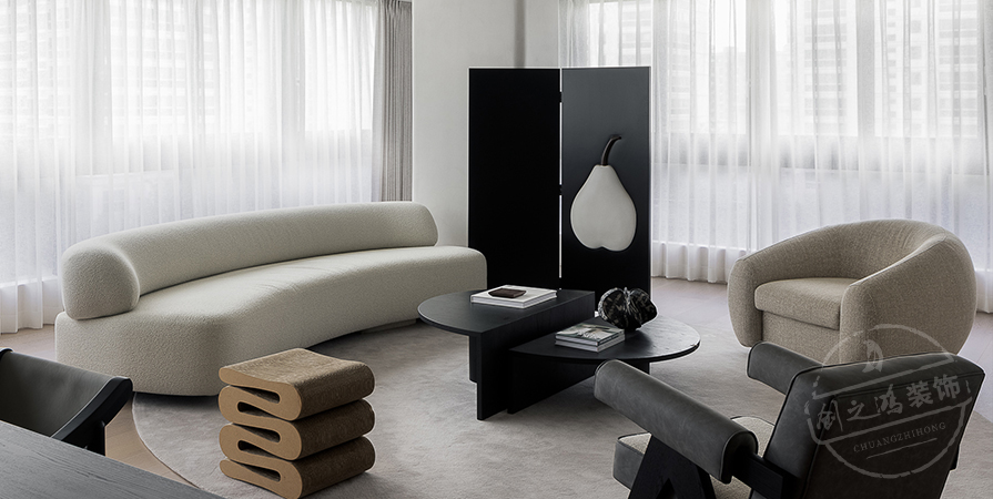 遠(yuǎn)洋未來城118㎡極簡風(fēng)格三居室裝修案例