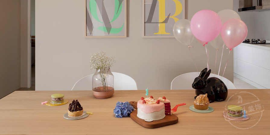 天康園131㎡混搭風格三居室裝修案例