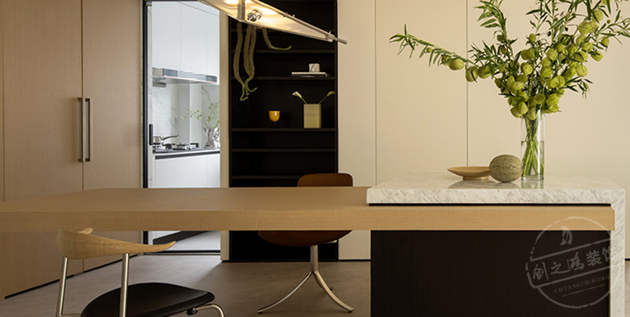 天越園95㎡奶油風(fēng)格兩居室裝修案例