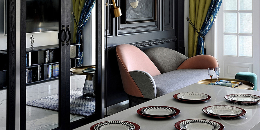 中交春風景里97㎡法式風格三居室裝修案例