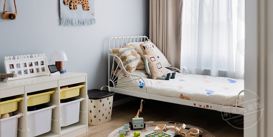 花語(yǔ)尚東125㎡奶油風(fēng)格三居室裝修案例